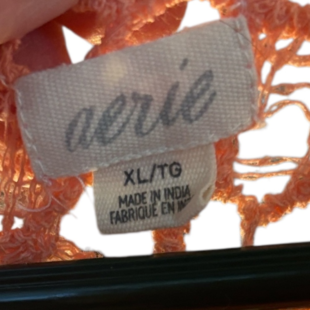 Aerie Coral Lace Back Blouse - Picture 2 of 7
